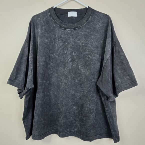 By David Kollar Oversized Pigment Wash Smoke Black SS Crewneck Tee XXXL - Picture 1 of 5